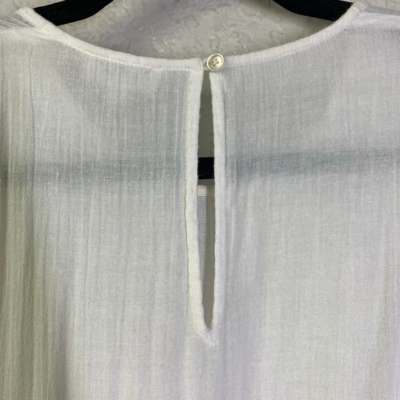 WILFRED ARITZIA Dress Small Scoop Neck Sleeveless Drop Waist Cotton Midi Pockets - Picture 10 of 13